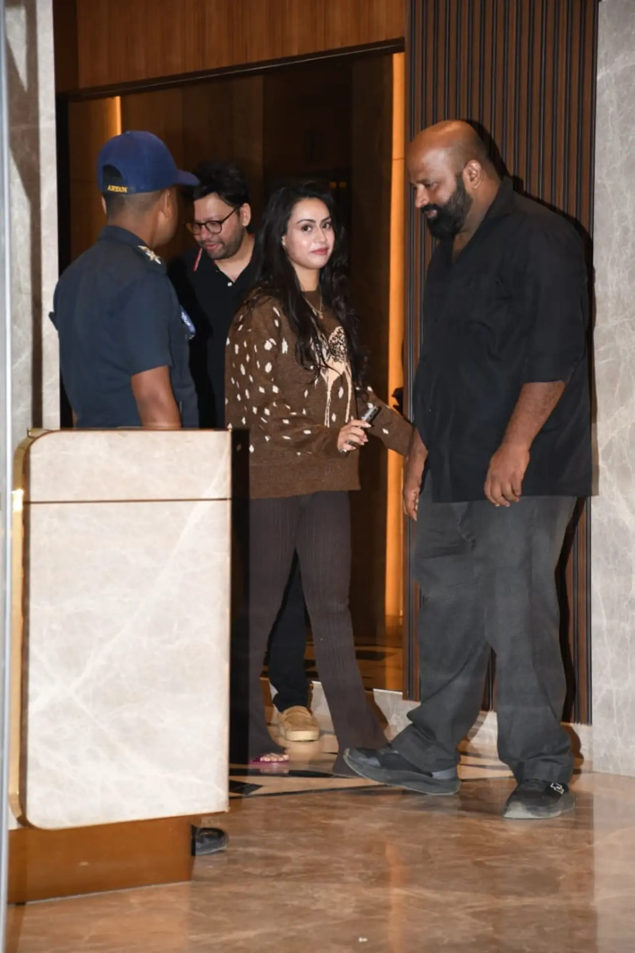 Nysa Devgan was seen making a stylish appearance in a chic brown outfit during a recent outing. Keeping her look minimal yet fashionable, she posed briefly for the cameras. Nysa Devgan was seen making a stylish appearance in a chic brown outfit during a recent outing. Keeping her look minimal yet fashionable, she posed briefly for the cameras.